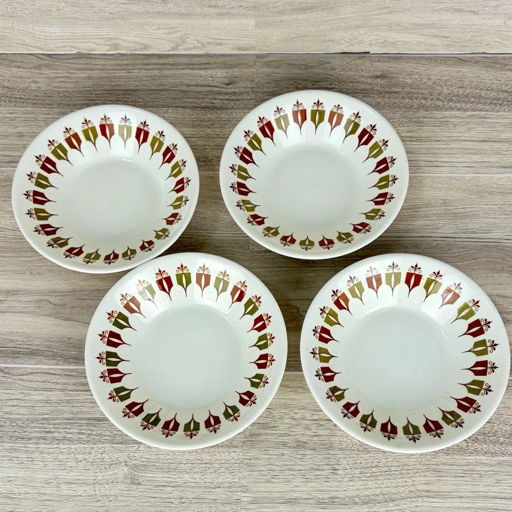 MCM Syracuse Syralite Bowls Set of 4 Captain's Table Dessert Berries 4.5